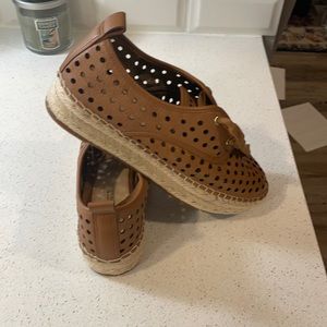 NINE WEST Garza Platform Sneaker brown Sz 6.5